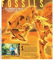 Florida Weekly magazine reporter, Evan Williams, meets with Mr. Follmann, a fossil hunting guide.
