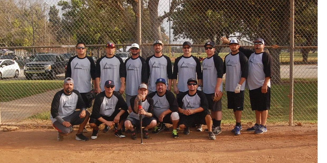 Pacific Rim Contractors softball team at the South West Carpenters Union Tournament in Los Angeles. 