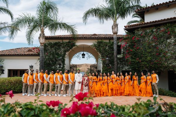 Destination wedding from Texas to Los Angeles at Hummingbird Nest Ranch wedding venue.