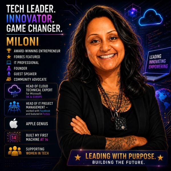 Tech leader, innovator, and game changer Miloni with numerous achievements.