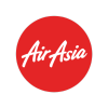 Red circle with white AirAsia logo.