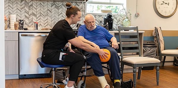 HNRC Resident receiving rehab therapy