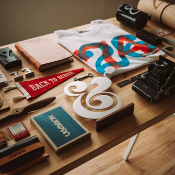 design items on a table