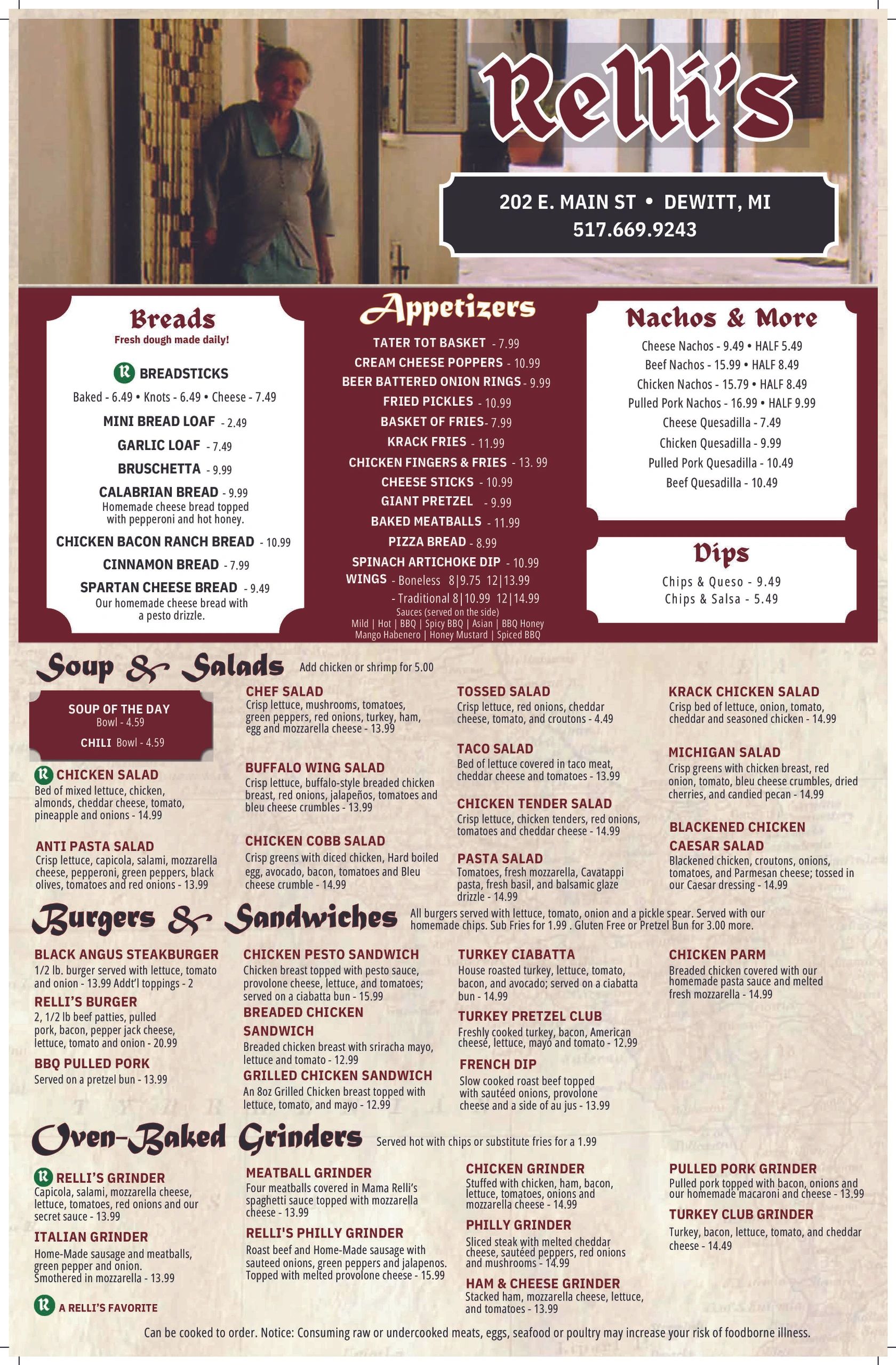 Relli's - Meals, Italian and International
