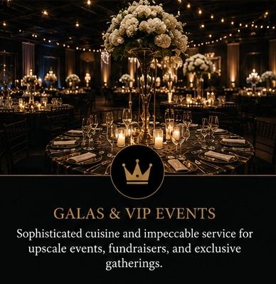 Elegant gala table setup with candles and floral centerpiece for VIP events.