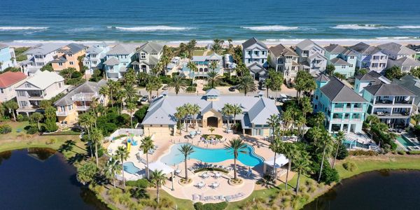 Cinnamon Beach Pool, Amenities Center and Atlantic Ocean Drone Image