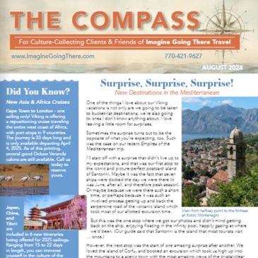 August 2024 The Compass by Imagine Going There Travel 