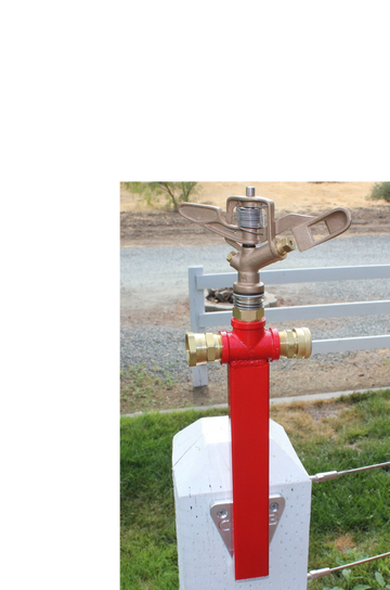 side  mounted hurricane 110 wildfire sprinkler by code3 water