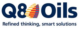 Q8 Oils logo with tagline about refined thinking and smart solutions.