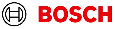 Bosch logo with symbol and red text.