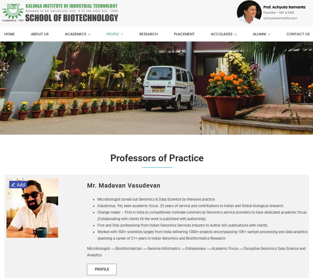 KIIT University engages our CEO as "Professor Of Practice"
