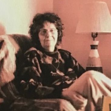 Poet Wilma Elizabeth McDaniel relaxing at her Tulare home in her sixties. 