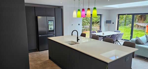 Dark grey kitchen