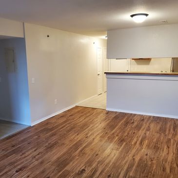 A view of the Apartment Home Living and Dining Room.