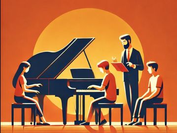 group piano lesson