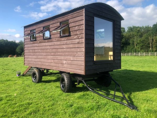 A brown shepherd's hut