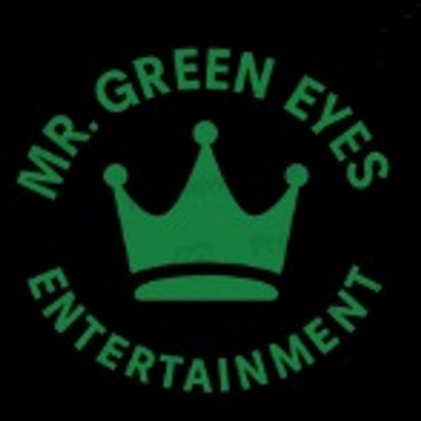 Green crown logo for Mr. Green Eyes Entertainment.
