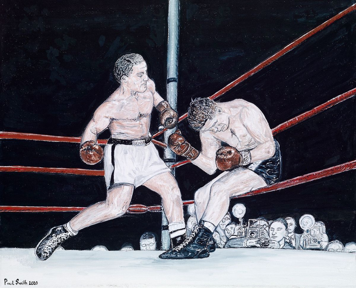 Rocky Marciano v Roland LaStarza (rematch) A2 PRINT