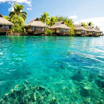 The Maldives over the water bungalows
