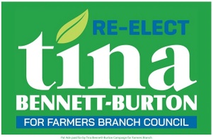 Tina Bennett-Burton, For Farmers Branch City Council District 2