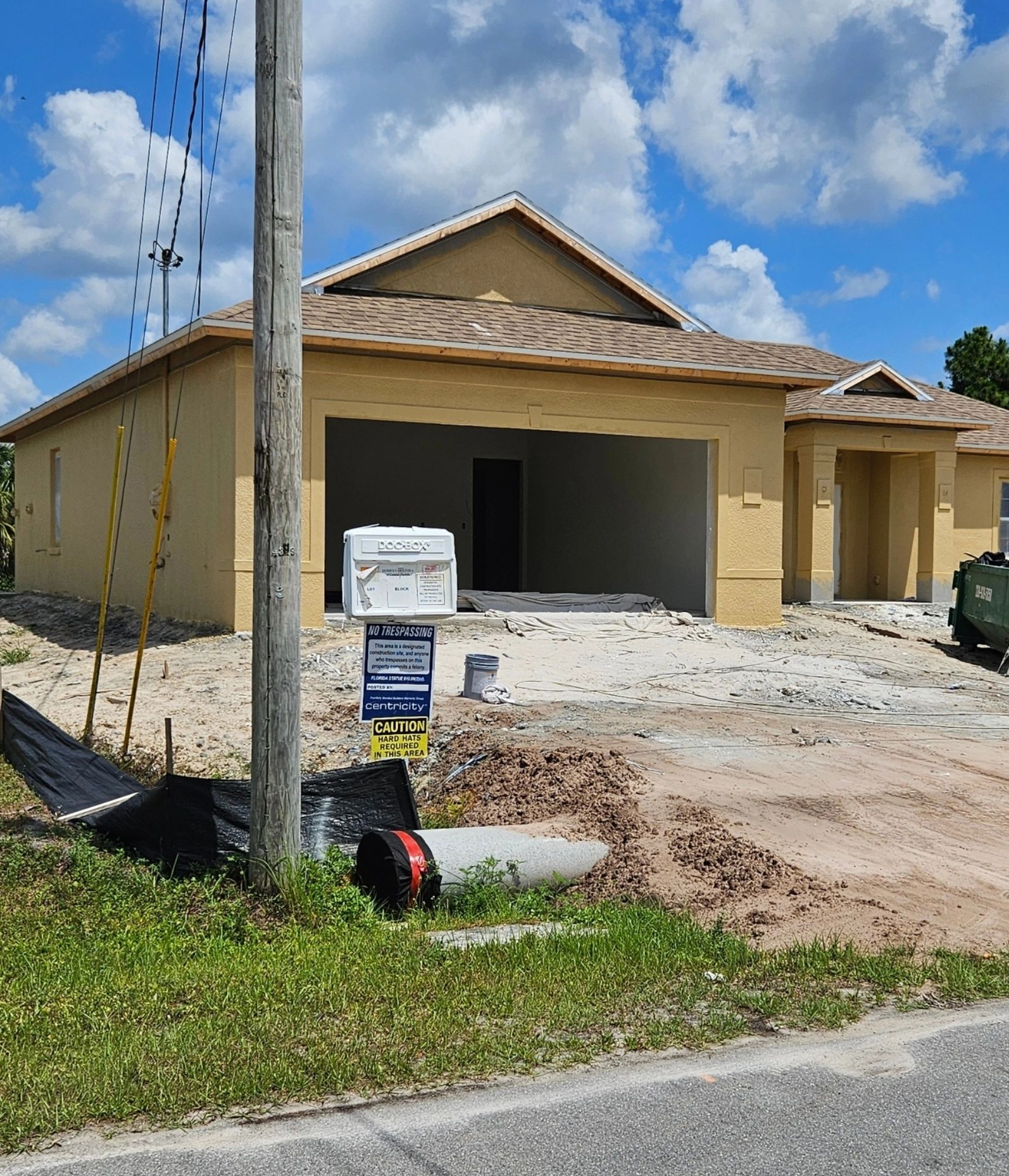 New construction home being painted by Simone Painting in North Port