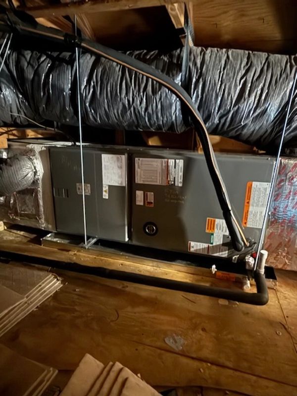 Horizontal AC unit in attic, new AC installation in Tampa, FL. Need new AC?  Visit website AitkensAi