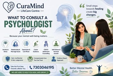 Best psychologist in Vikaspuri offering counselling service for anxiety, depression, career, couples