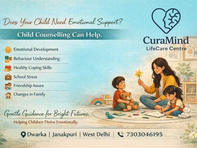 child & adolescent counselling in Dwarka West Delhi helping children express emotions safely