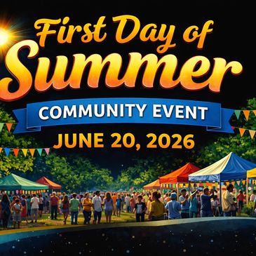 Community event celebrating the first day of summer on June 20, 2026.