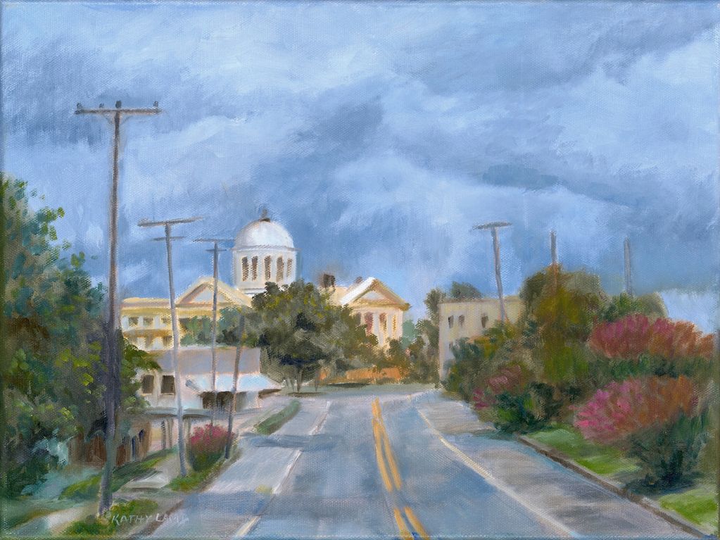Stormy Sky over the Courthouse by Kathy Lamb