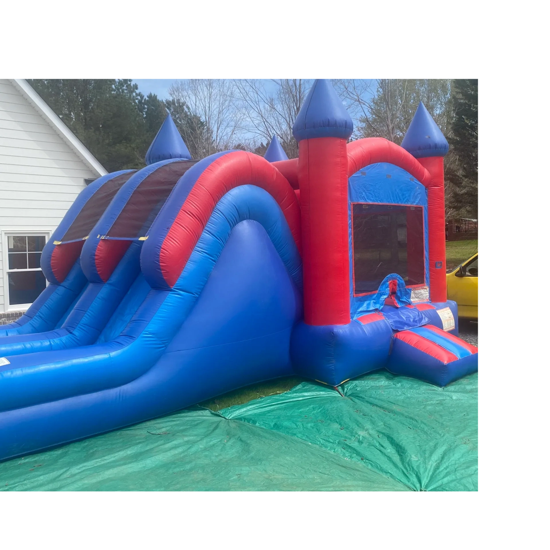 It's a Red & Blue Double Lane Combo Slide. It's for rent in Milledgeville and Lake Oconee.