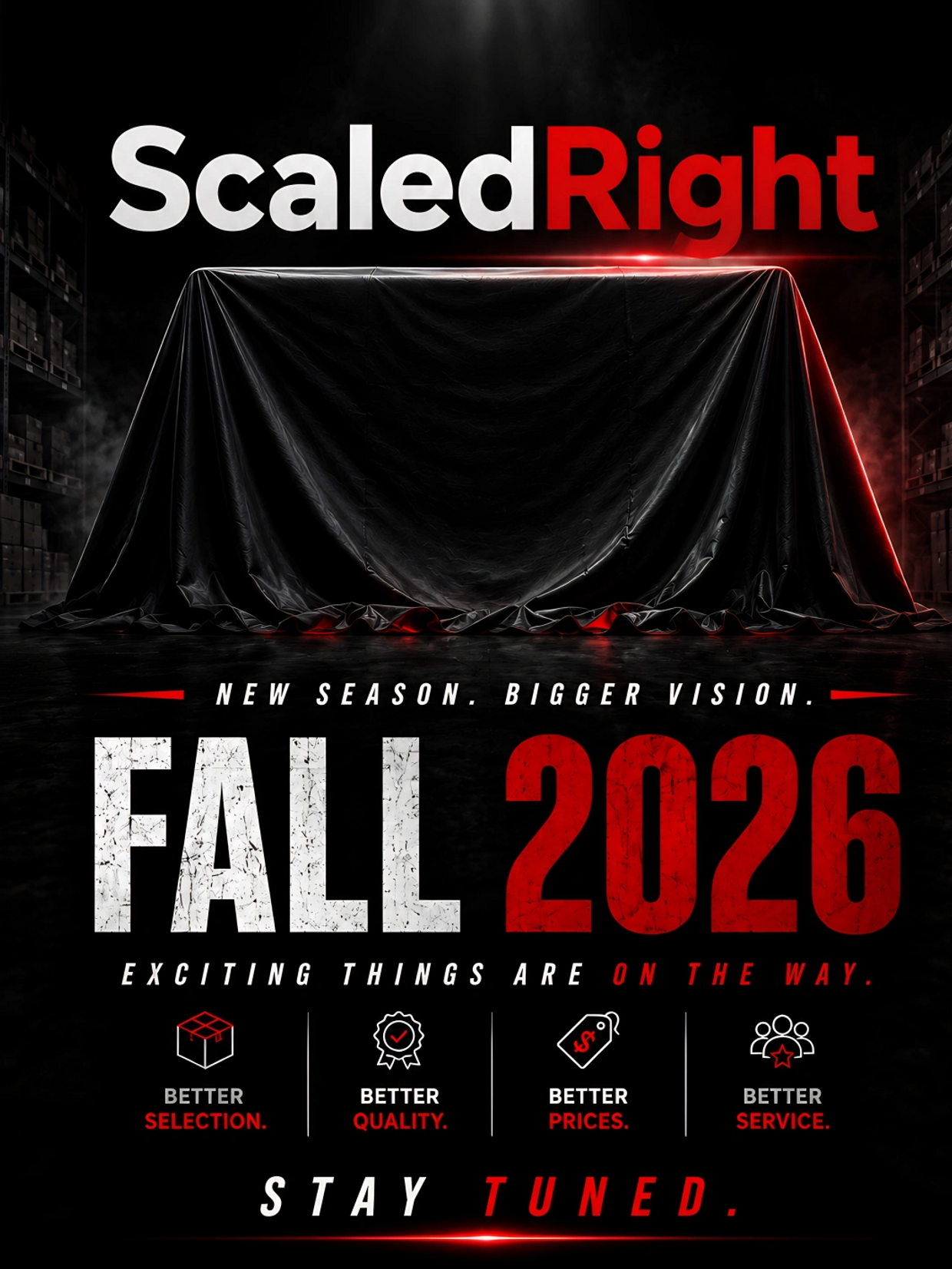 ScaledRight Fall 2026 teaser ad previewing a new operator-focused business channel.

