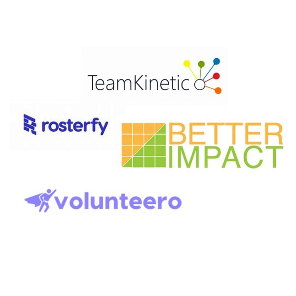 This is a picture of different brands i.e Better Impact, Volunteero, Better Impact, Team Kinetic 