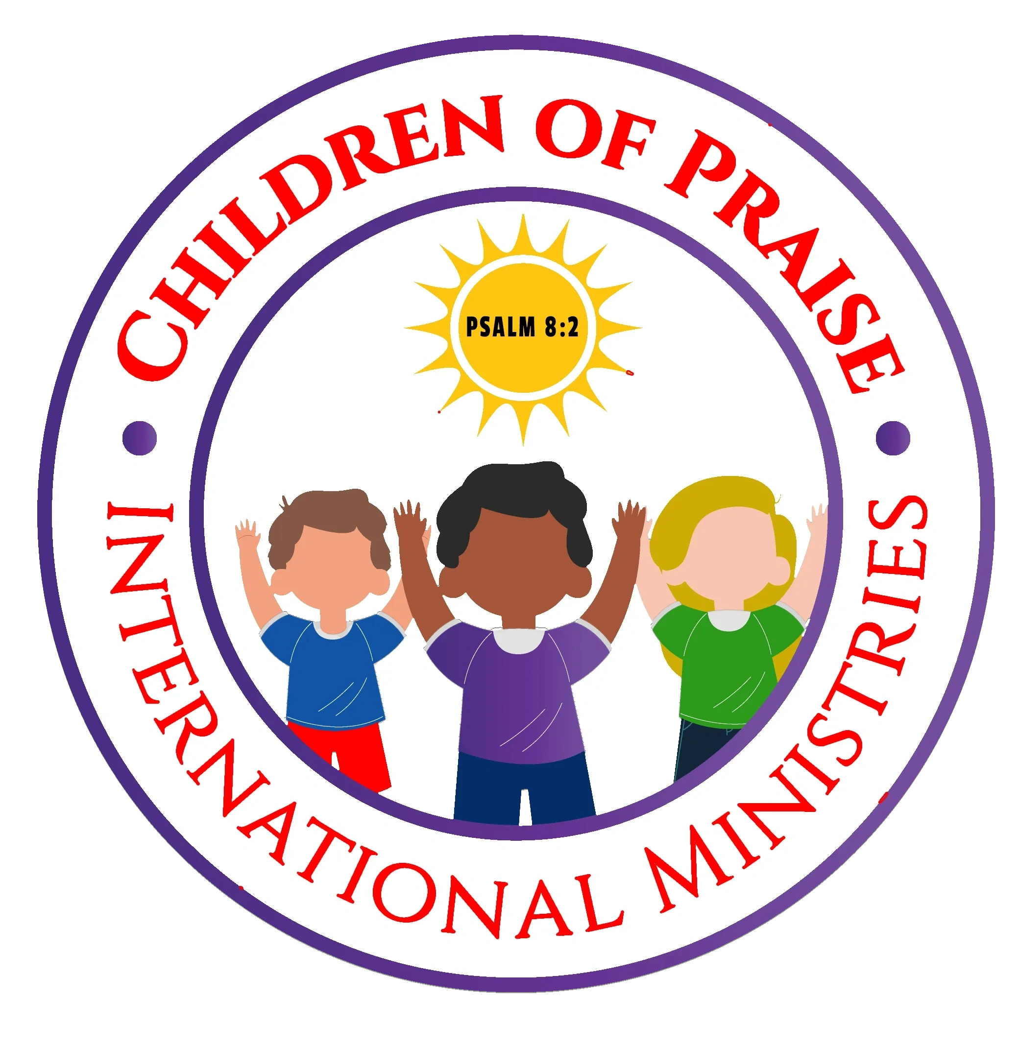 Children of different ethnicities worshipping God