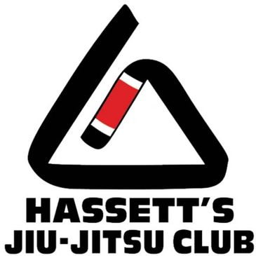 Logo of Hassett's Jiu-Jitsu Club featuring a stylized triangle and belt.