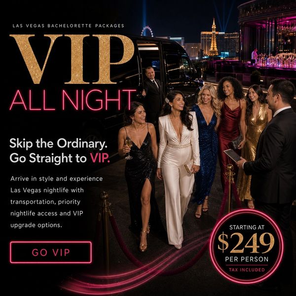 Group of women arriving in style for a Las Vegas VIP night.