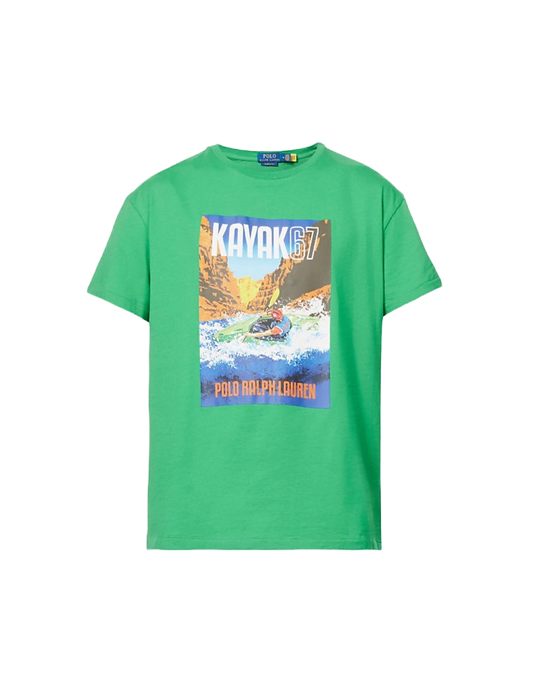 POLO RALPH LAUREN Kayak graphic-print cotton-jersey T-shirt