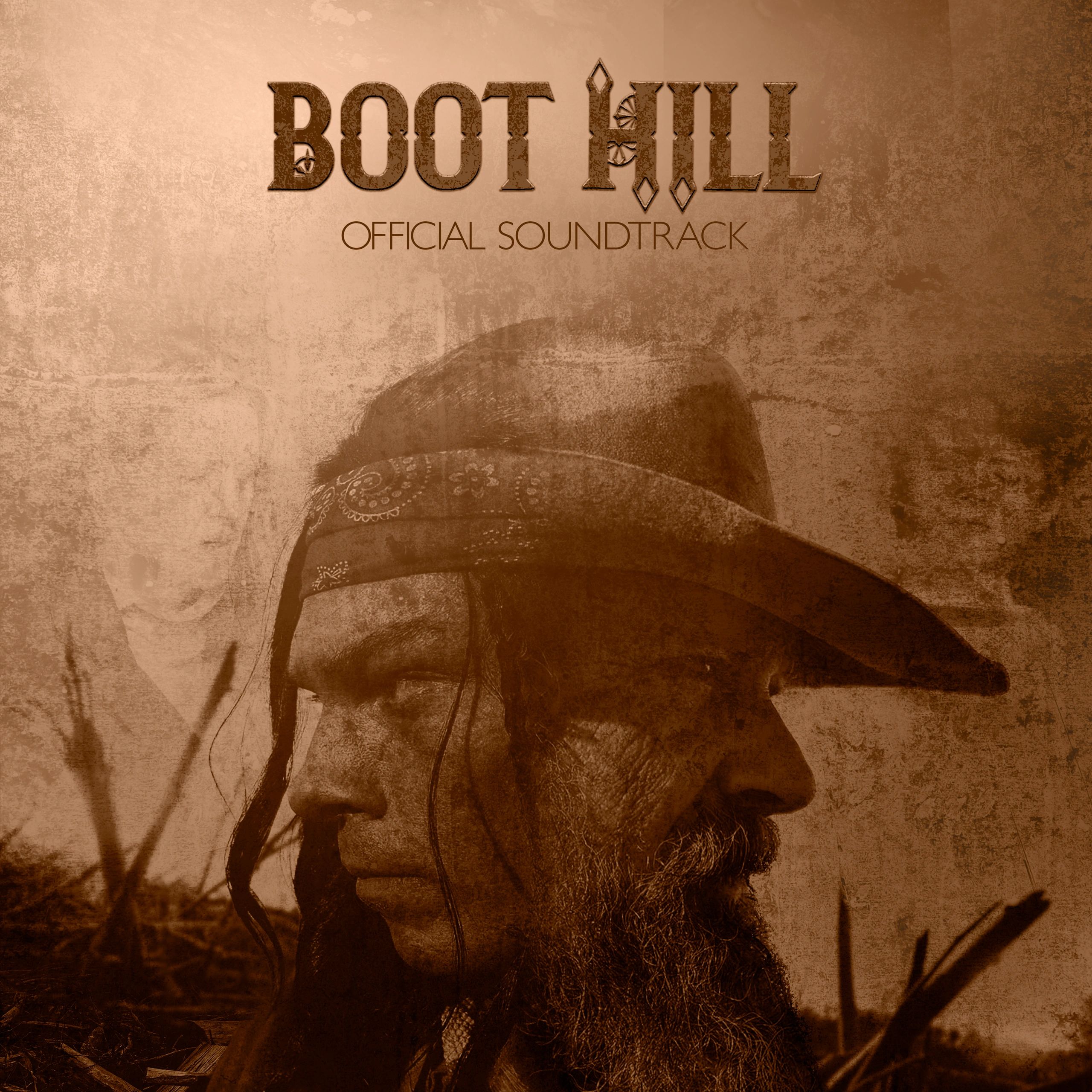 Boot Hill original soundtrack. Music from the epic Western, Boot Hill. Album cover art designed by A