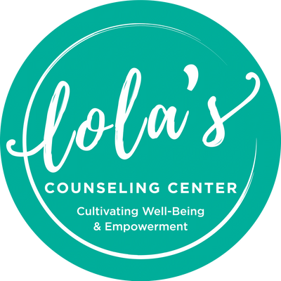 Logo of Lola's Counseling Center promoting well-being and empowerment.
