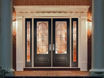 Double Exterior Door with Sidelights Installation.