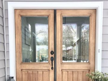 Double Exterior Door Installation.