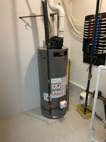 Power Vent Water Heater Installation. 