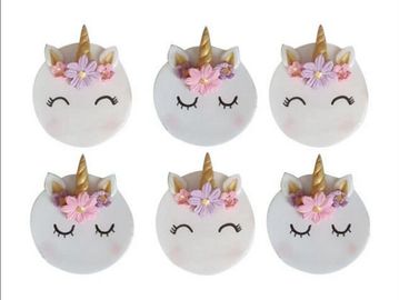 Unicorn face cupcake topper 