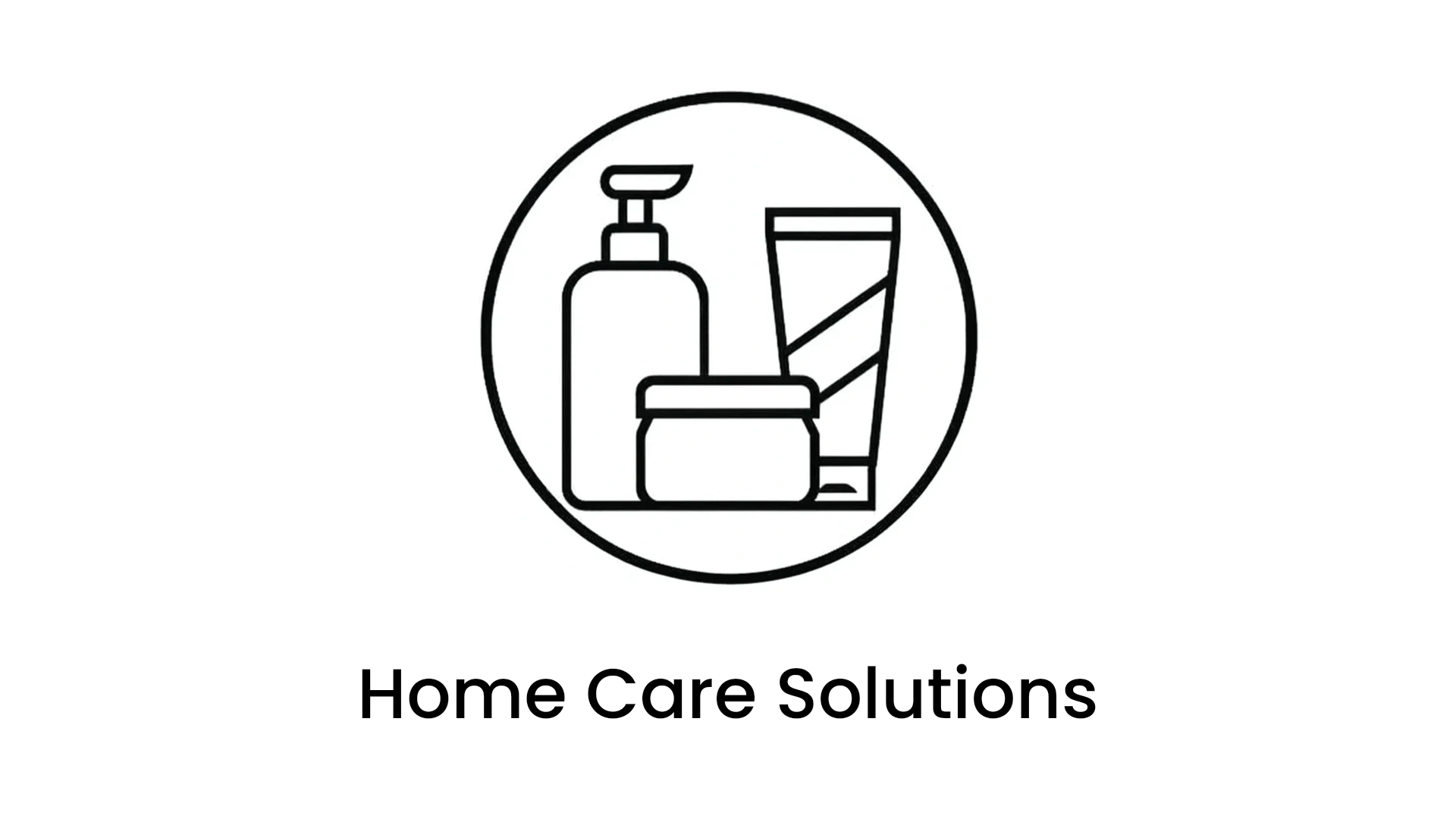 Icon showing three skincare product containers inside a circle.