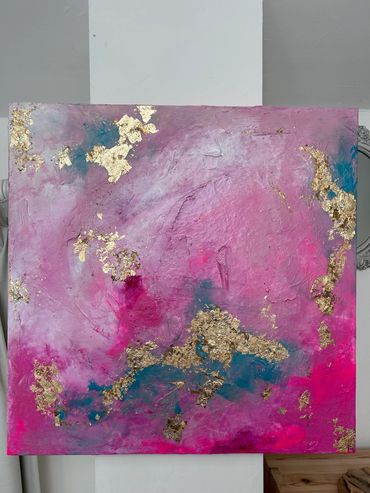 vivid pinks and blues