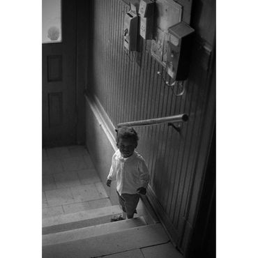 Girl in Stairway Chicago IL 1966