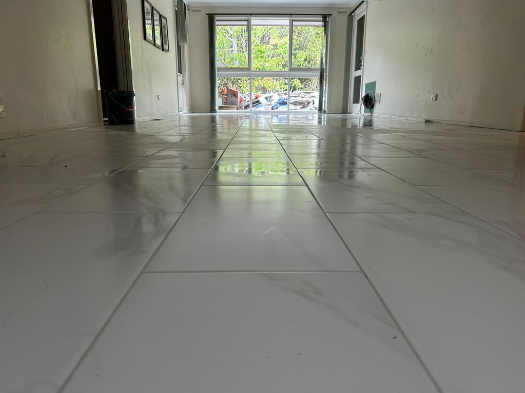 Living area tiling renovation in Vermont South