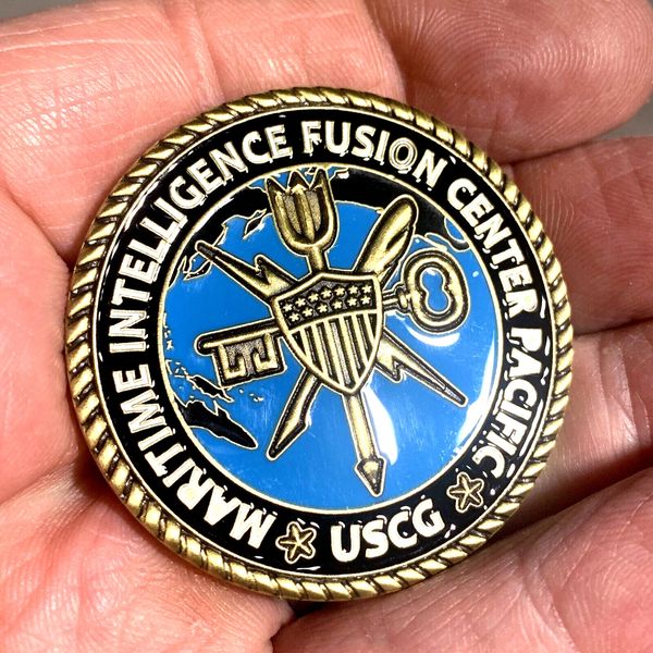 US Coast Guard Intelligence Fusion Pacific Challenge Coin USCG 1.75"