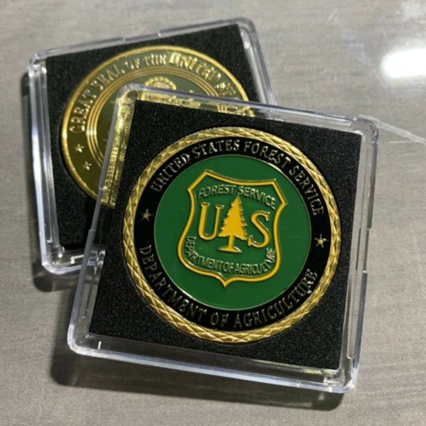 US FOREST SERVICE CHALLENGE COIN WITH CASE