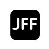 Black square logo with white letters 'JFF'.